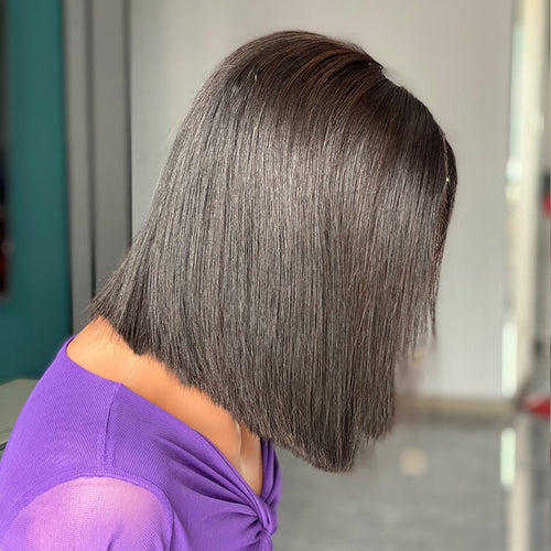 10" Bone Straight Bob Wig - 4x4 Lace - WigWonders