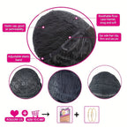 100% Human Hair Kinky Curly Wig with Bangs 10" - WigWonders