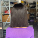 12A Vietnam Straight Bob Human Hair Lace Wig 10" - WigWonders