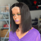 12A Vietnam Straight Bob Human Hair Lace Wig 10" - WigWonders