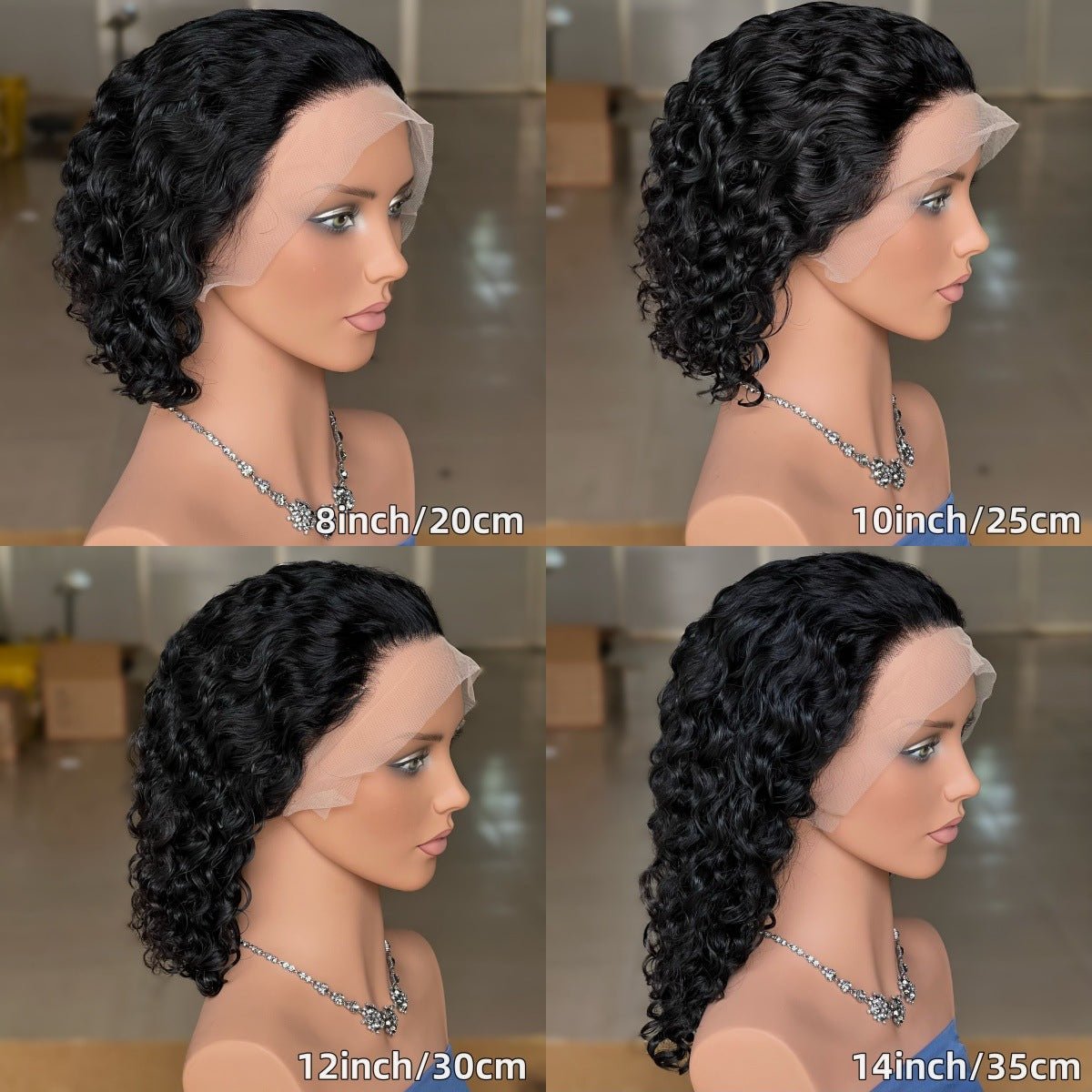 13x4 Bobo Human Hair Wig – 10A 150% Water Wave - WigWonders