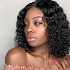 13x4 Bobo Human Hair Wig – 10A 150% Water Wave - WigWonders