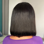 13x4 Human Hair Bob Lace Front Wig Straight - WigWonders