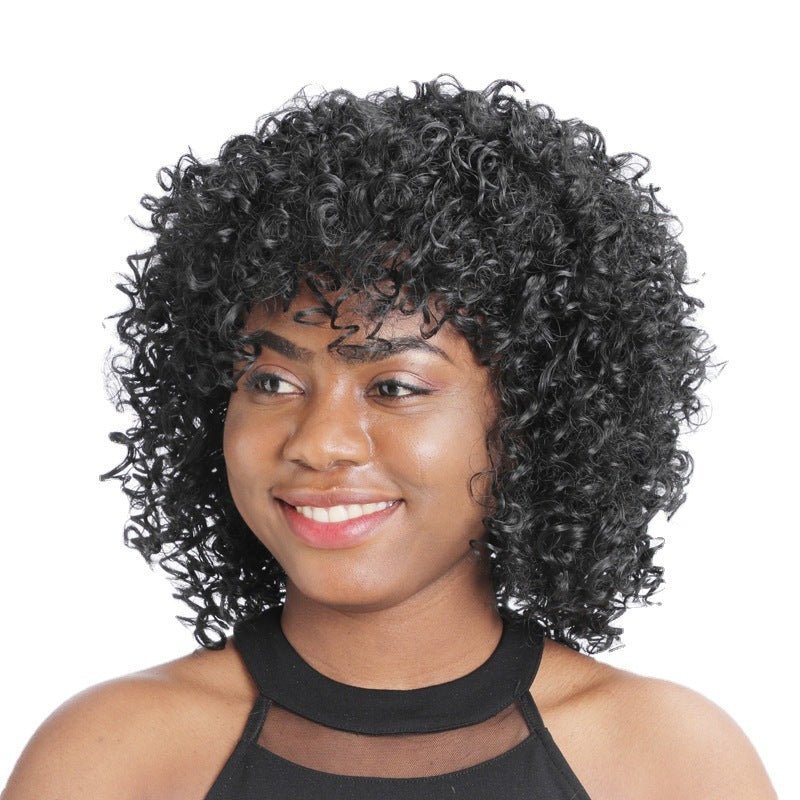 15in Synthetic Voluminous Curly Wig – Mid-Long Puff Curls - WigWonders
