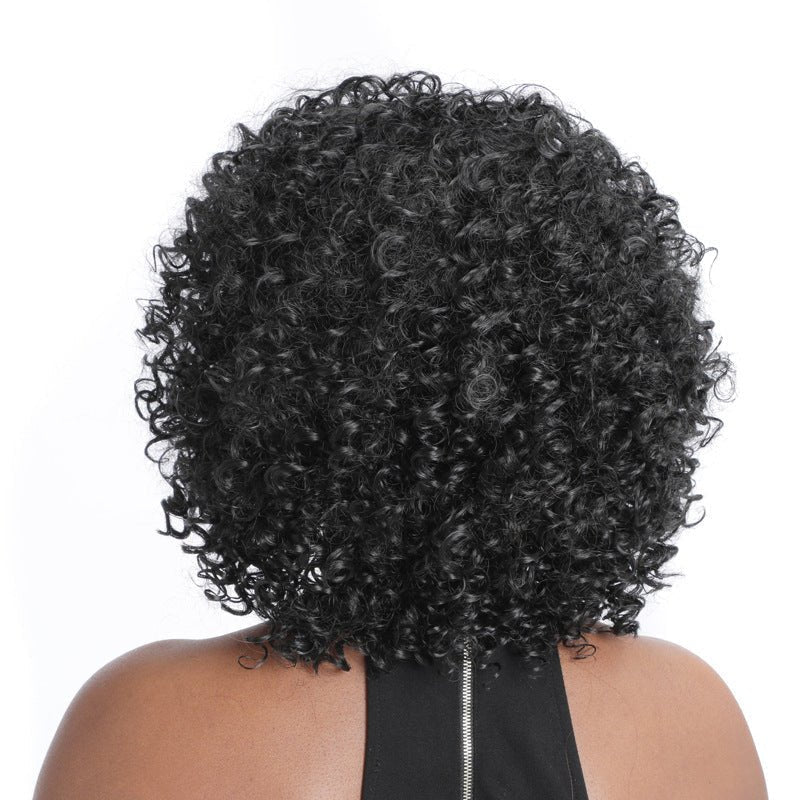 15in Synthetic Voluminous Curly Wig – Mid-Long Puff Curls - WigWonders