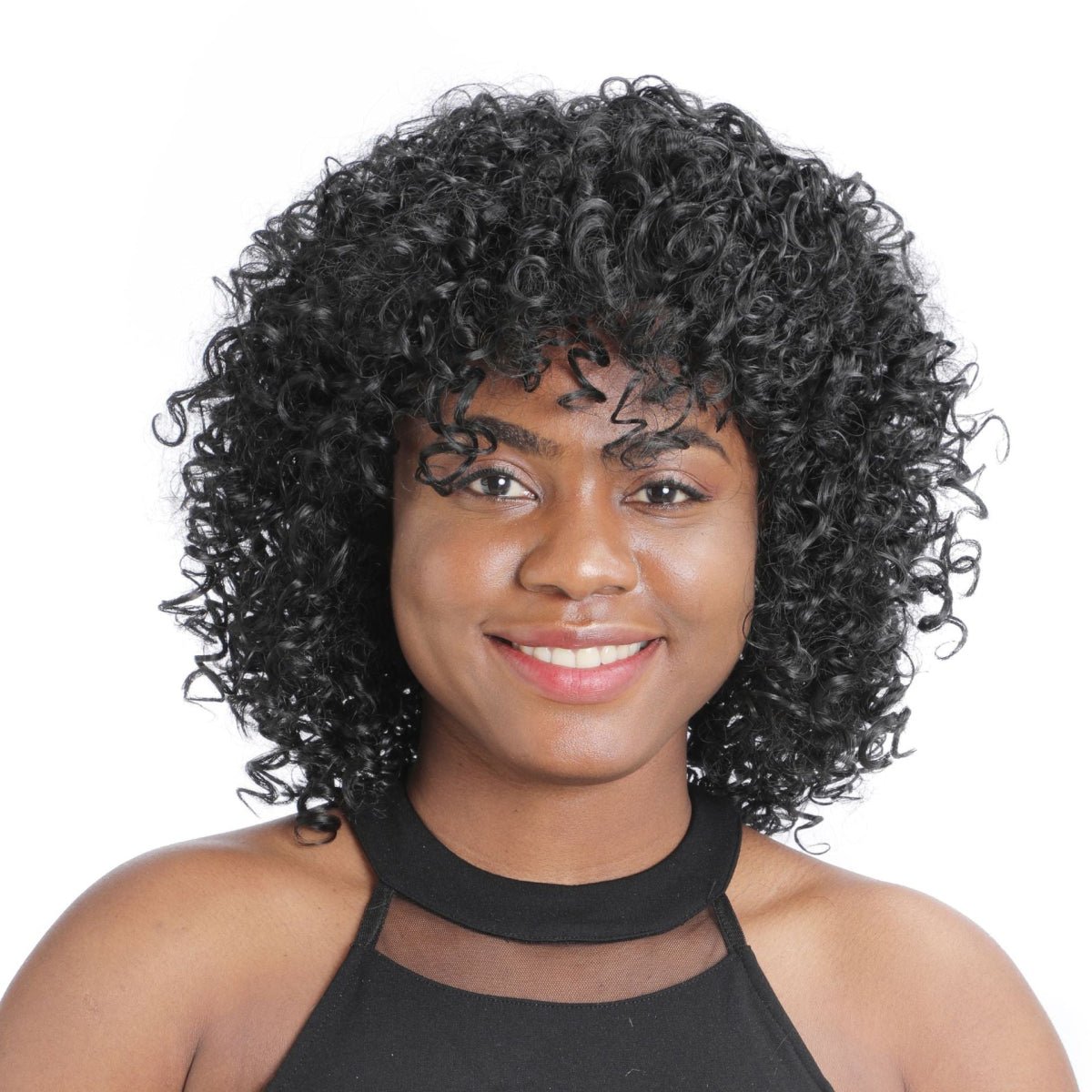 15in Synthetic Voluminous Curly Wig – Mid-Long Puff Curls - WigWonders