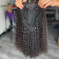 16 Inch Curly 200% Density Human Hair Half Wig