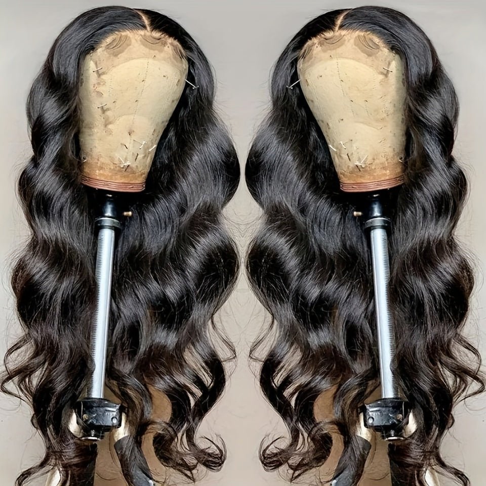 200% Density Glueless Human Hair Wig 5x5 HD Lace Closure Body Wave Pre Plucked - WigWonders