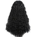 23.6" Center Part Long Curly Wig | High Temperature Synthetic African Curly Wig - WigWonders