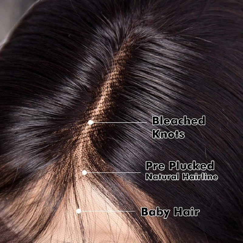 4x4 Lace Closure Straight Bob Human Hair Wig Natural Black - WigWonders