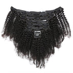 9A Afro Kinky Curly Clip-In Hair Extensions - 8 Piece Set - WigWonders