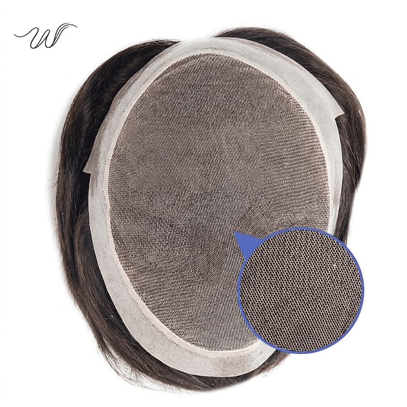 AUS Full Lace Men’s Human Hair System – Natural HD Lace Toupee - WigWonders
