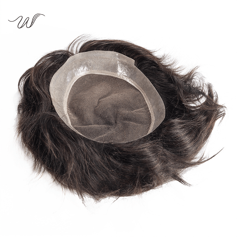AUS Full Lace Men’s Human Hair System – Natural HD Lace Toupee - WigWonders