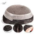 AUS Full Lace Men’s Human Hair System – Natural HD Lace Toupee - WigWonders