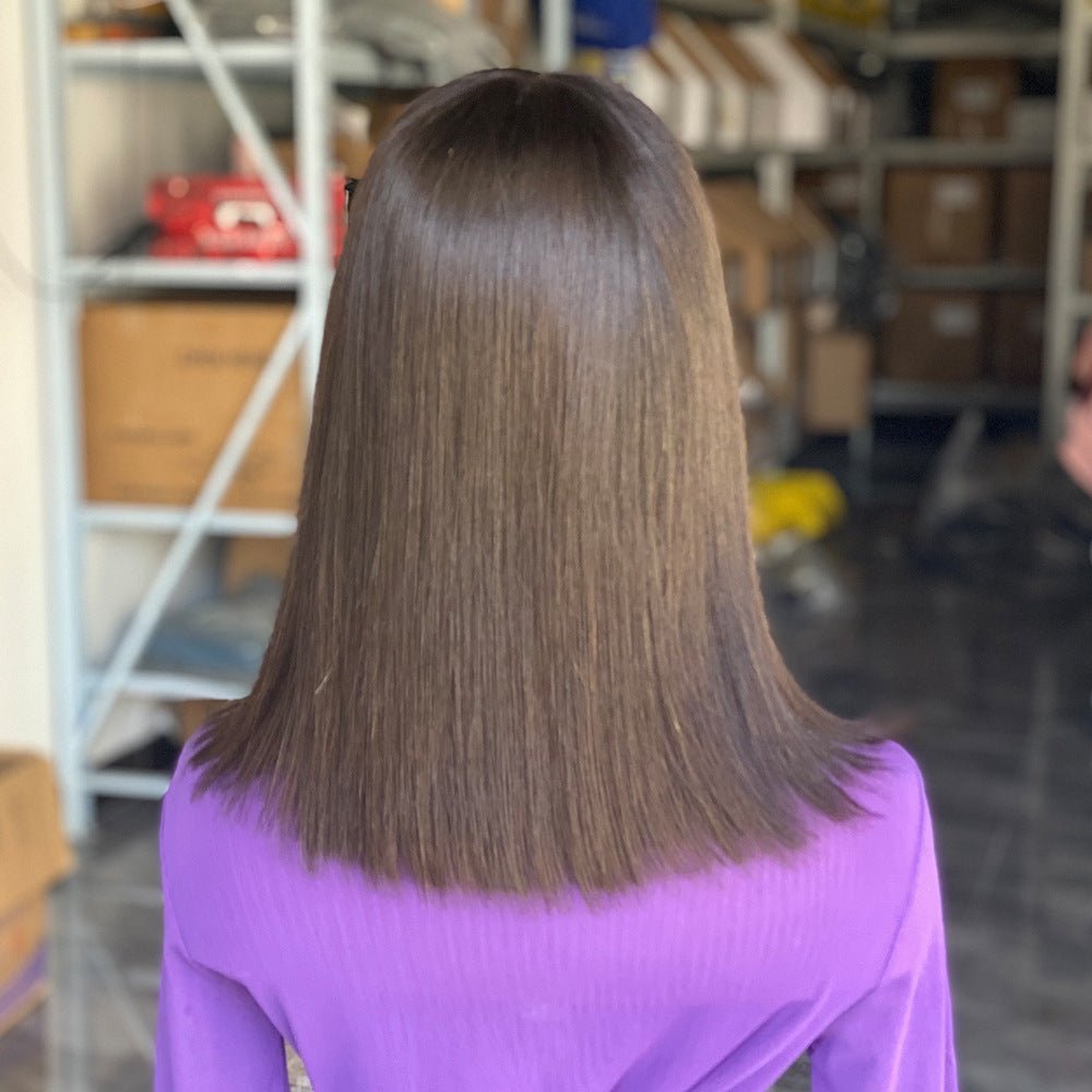 Bob Human Hair Wig — Short Straight Human Hair Wig - WigWonders
