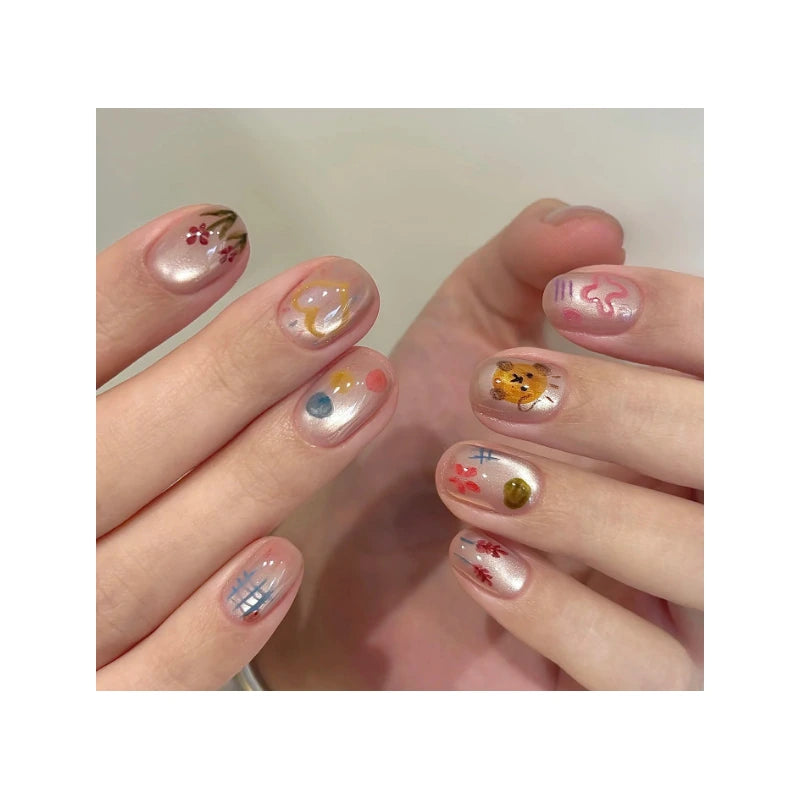 Cat Eye Press-On Nails, 42 Designs