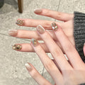 Everyday Nail Art Press-On Nails, 32 Designs — Champagne Shimmer Crystal