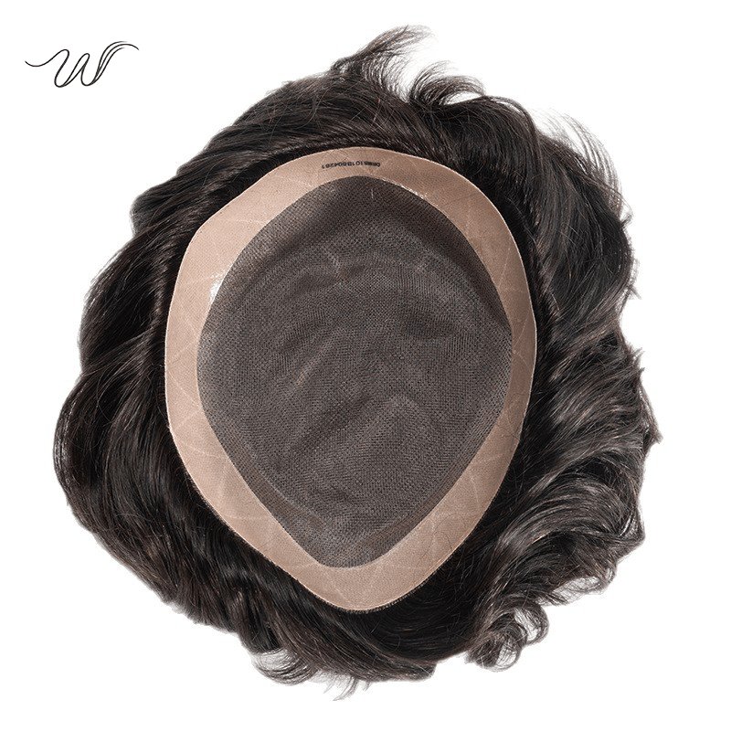 D7-3 Men’s Full Hand-Tied Lace Mono Hair System – NPU Base - WigWonders