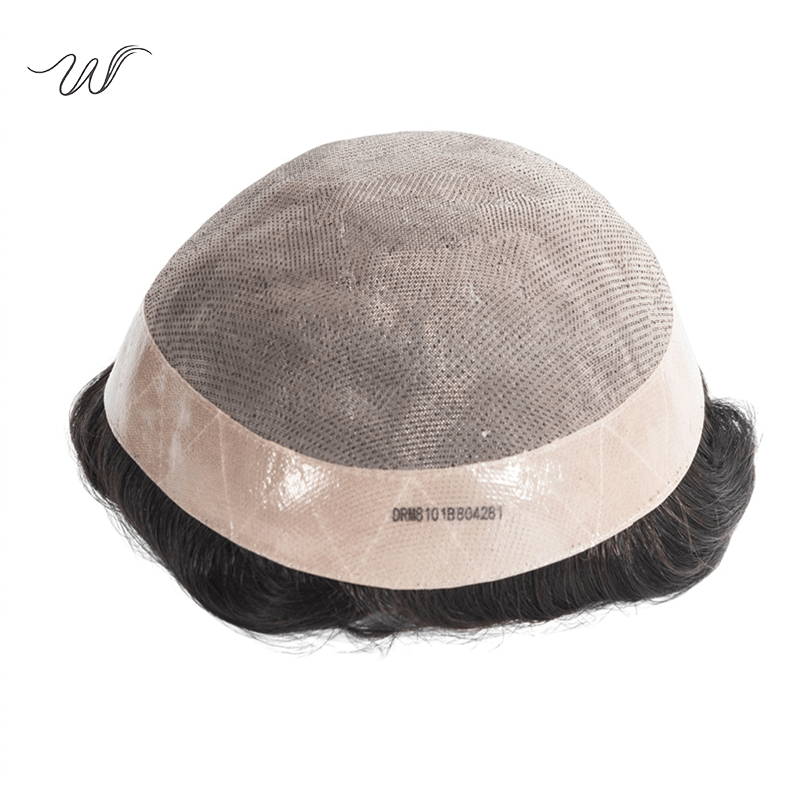D7-3 Men’s Full Hand-Tied Lace Mono Hair System – NPU Base - WigWonders