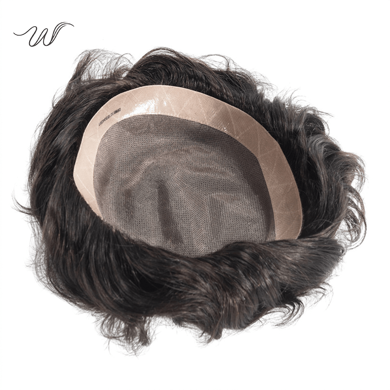 D7-3 Men’s Full Hand-Tied Lace Mono Hair System – NPU Base - WigWonders