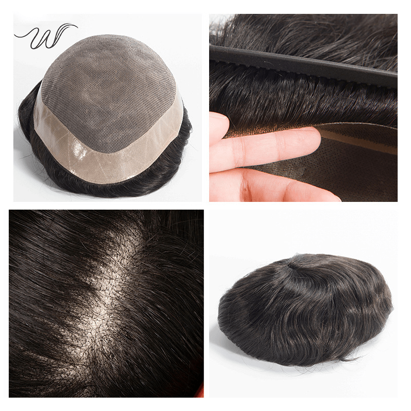 D7-3 Men’s Full Hand-Tied Lace Mono Hair System – NPU Base - WigWonders