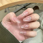 Everyday Nail Art Press-On Nails, 32 Designs — Pink Crystal Butterfly