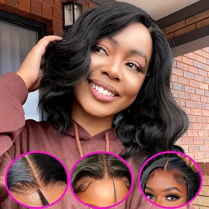 Glueless Body Wave Bob Wig - 4x4 HD Lace Front Human Hair - WigWonders