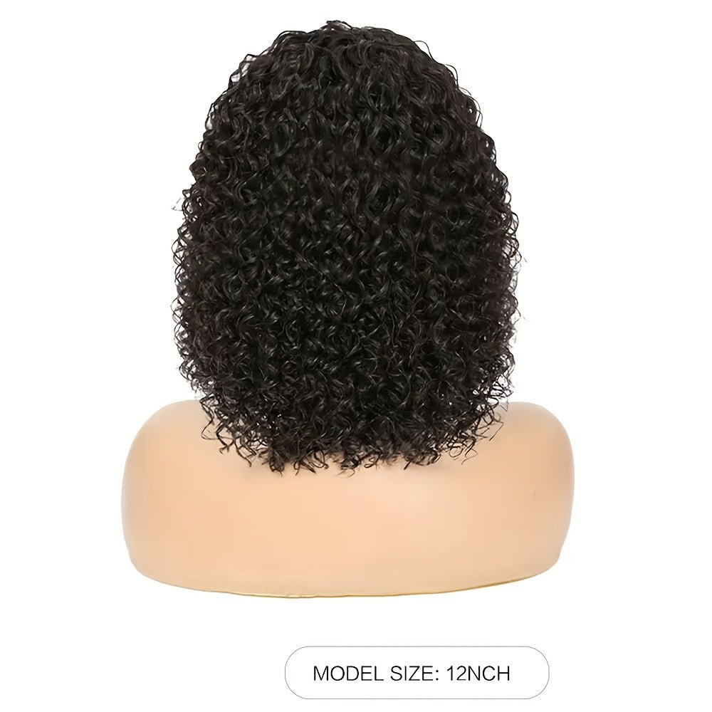 Glueless Curly Bob Wig Human Hair Pre-Plucked - WigWonders