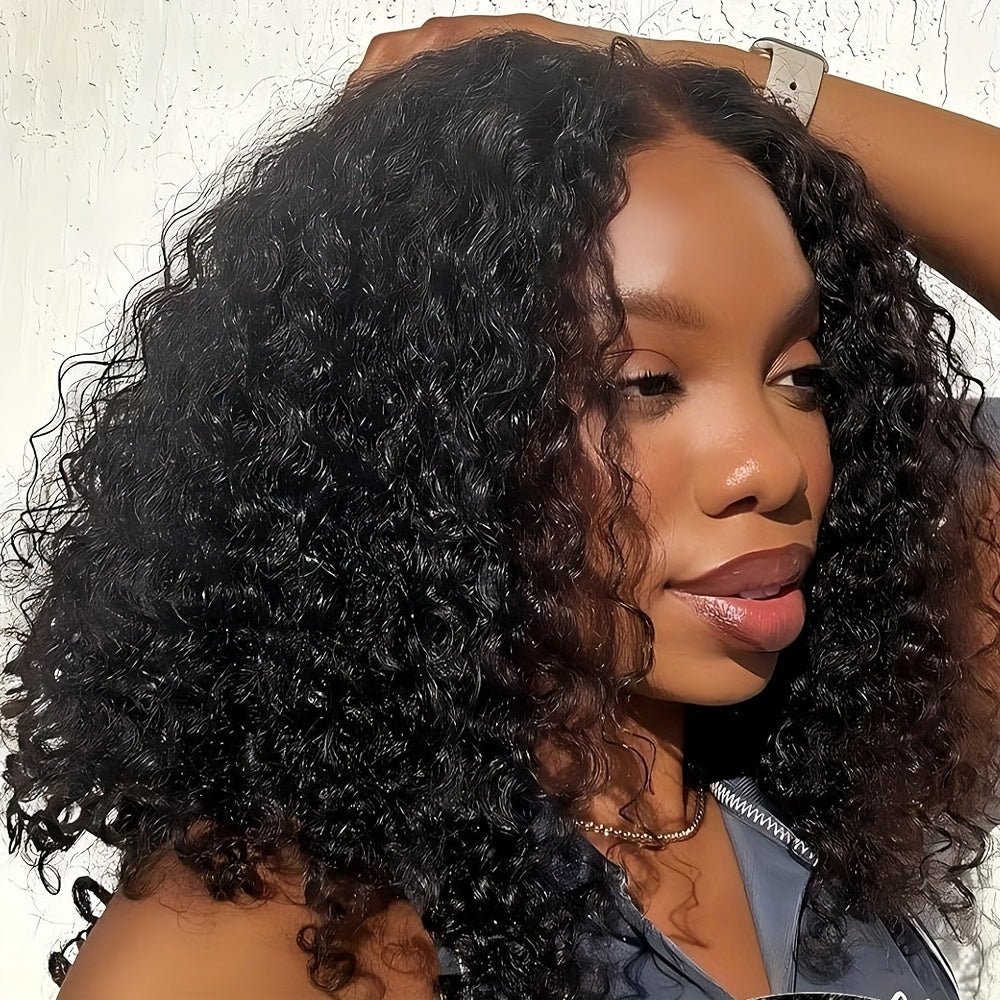 Glueless Curly Bob Wig Human Hair Pre-Plucked - WigWonders