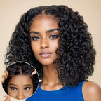 Glueless Curly Bob Wig Human Hair Pre-Plucked - WigWonders