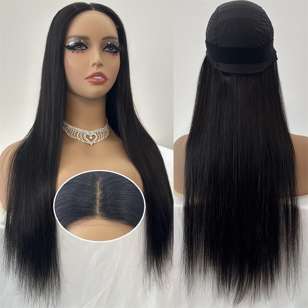 Glueless HD Lace Front Wig Human Hair 4x4 Straight Pre-Plucked - WigWonders