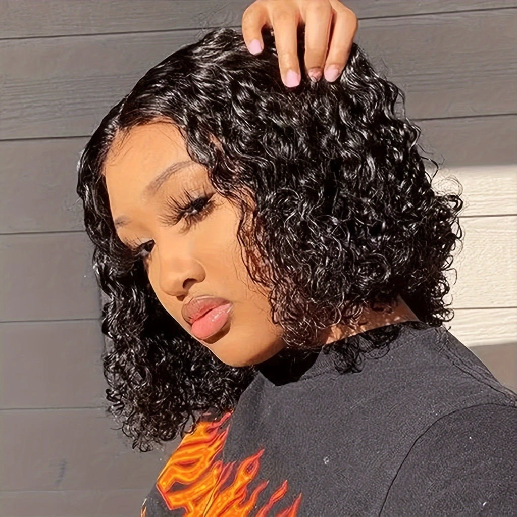 Glueless Water Wave Bob Wig - 4x4 Lace Closure - WigWonders