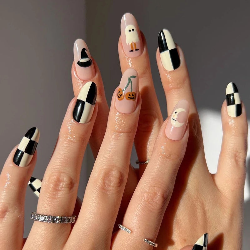 Halloween 3D Cat Eye Press-On Nails