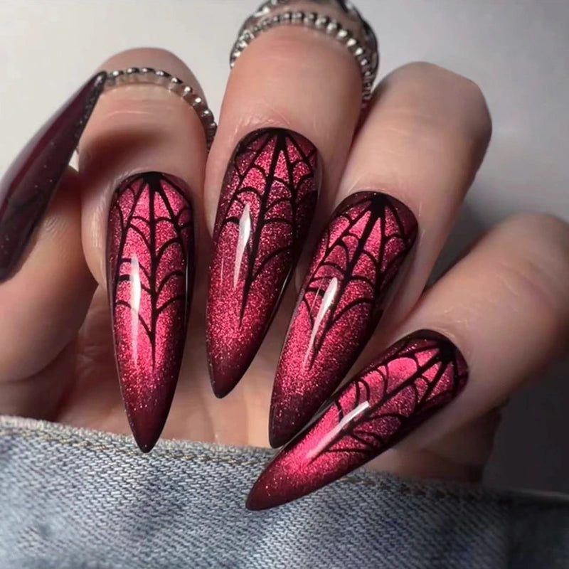 Halloween 3D Cat Eye Press-On Nails