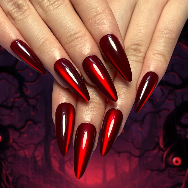 Halloween 3D Cat Eye Press-On Nails
