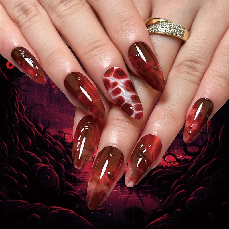 Halloween 3D Cat Eye Press-On Nails