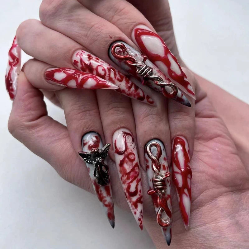 Halloween 3D Cat Eye Press-On Nails