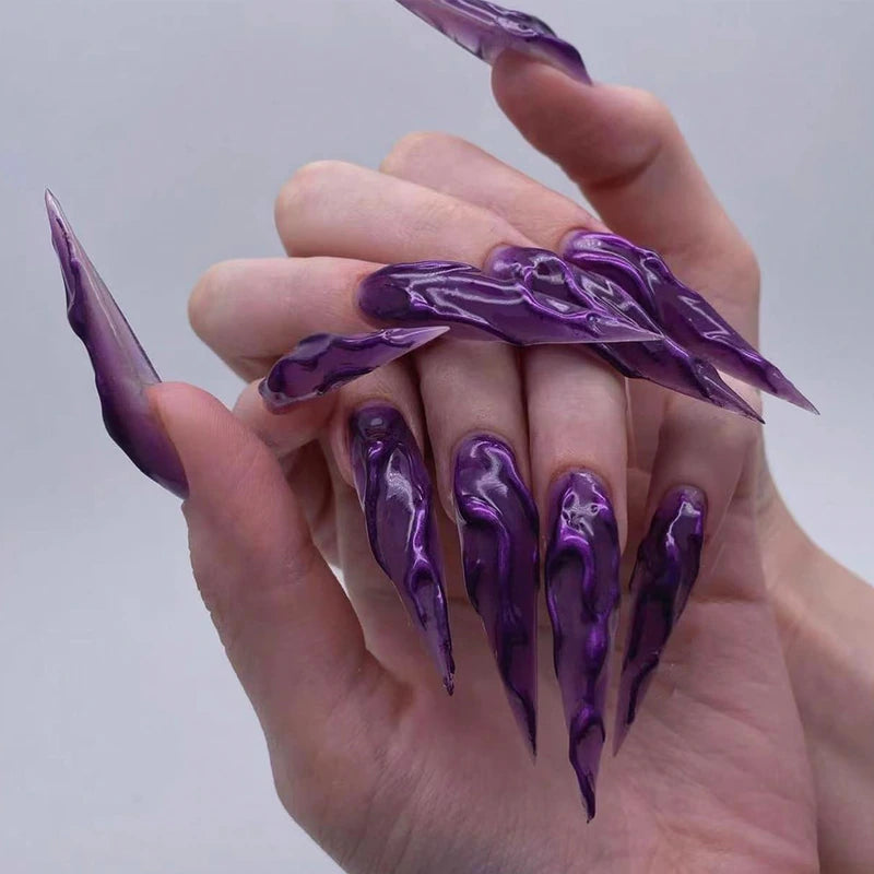 Halloween 3D Cat Eye Press-On Nails