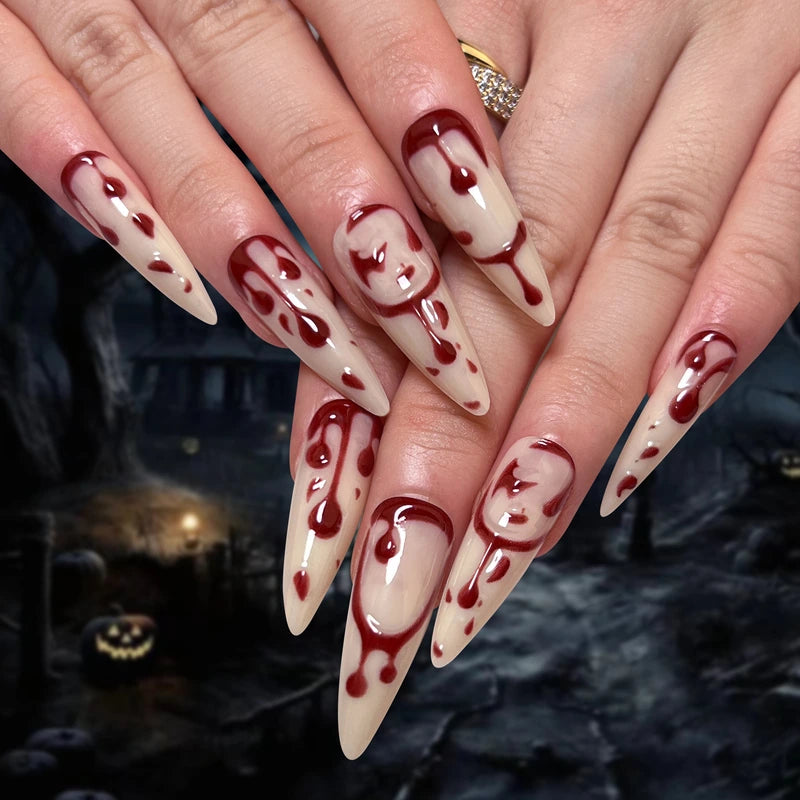 Halloween 3D Cat Eye Press-On Nails
