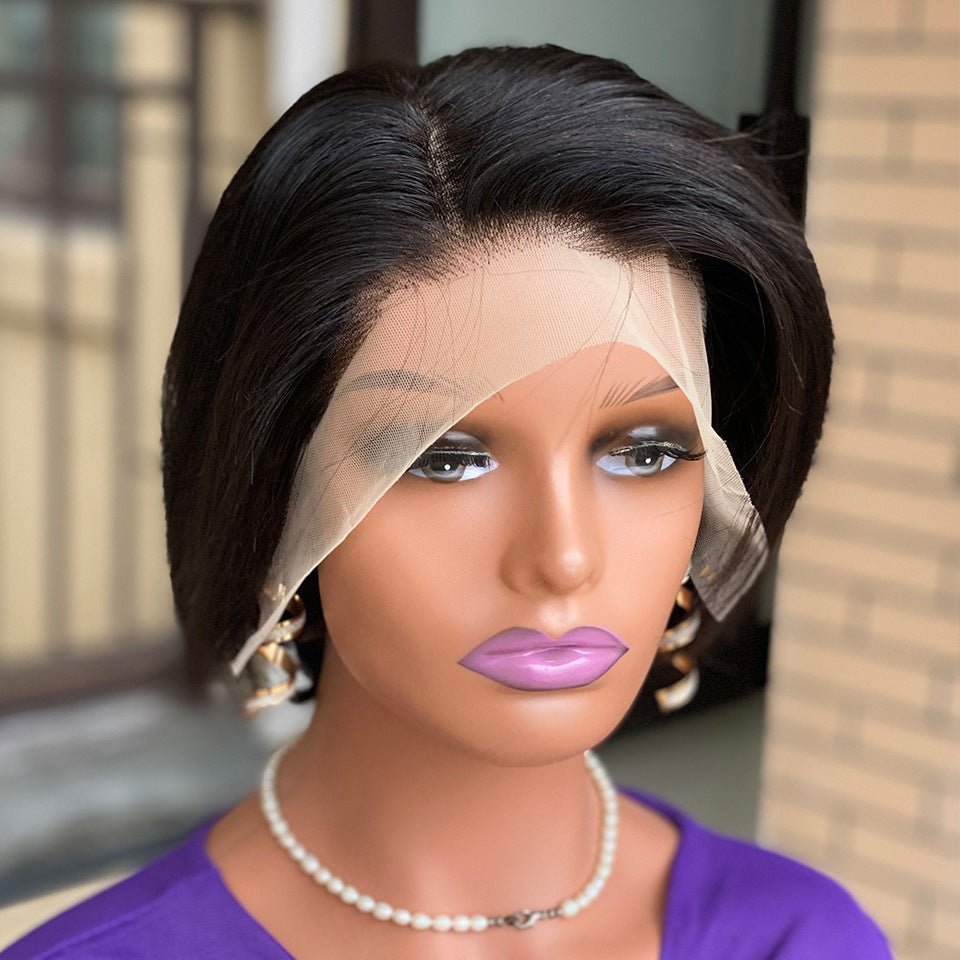 High-Density Pixie Cut Lace Front Human Hair Wig - WigWonders