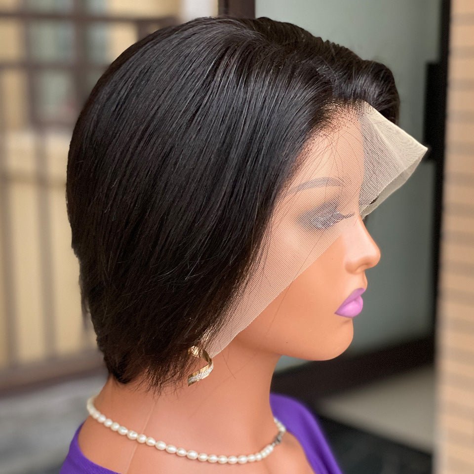 High-Density Pixie Cut Lace Front Human Hair Wig - WigWonders