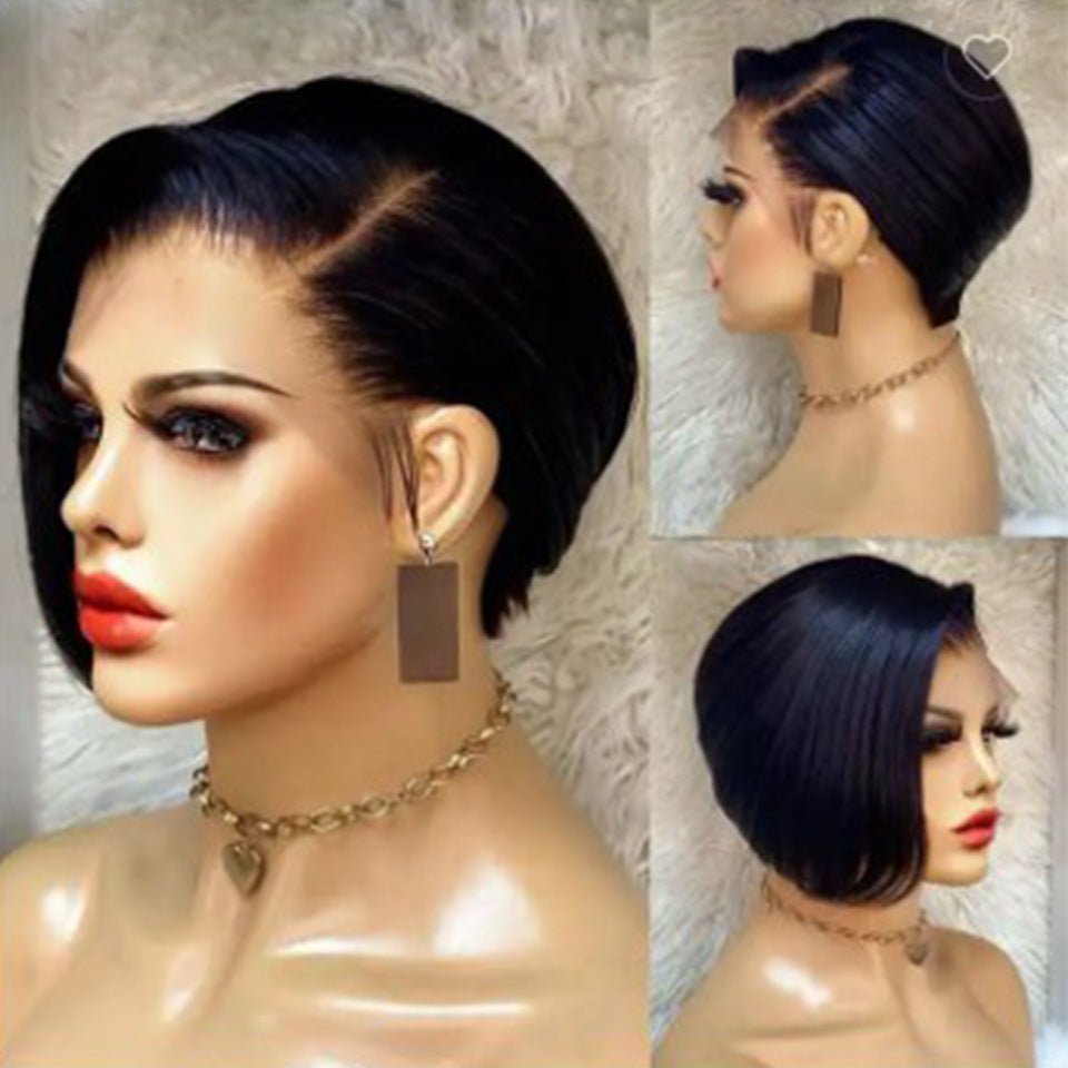 High-Density Pixie Cut Lace Front Human Hair Wig - WigWonders