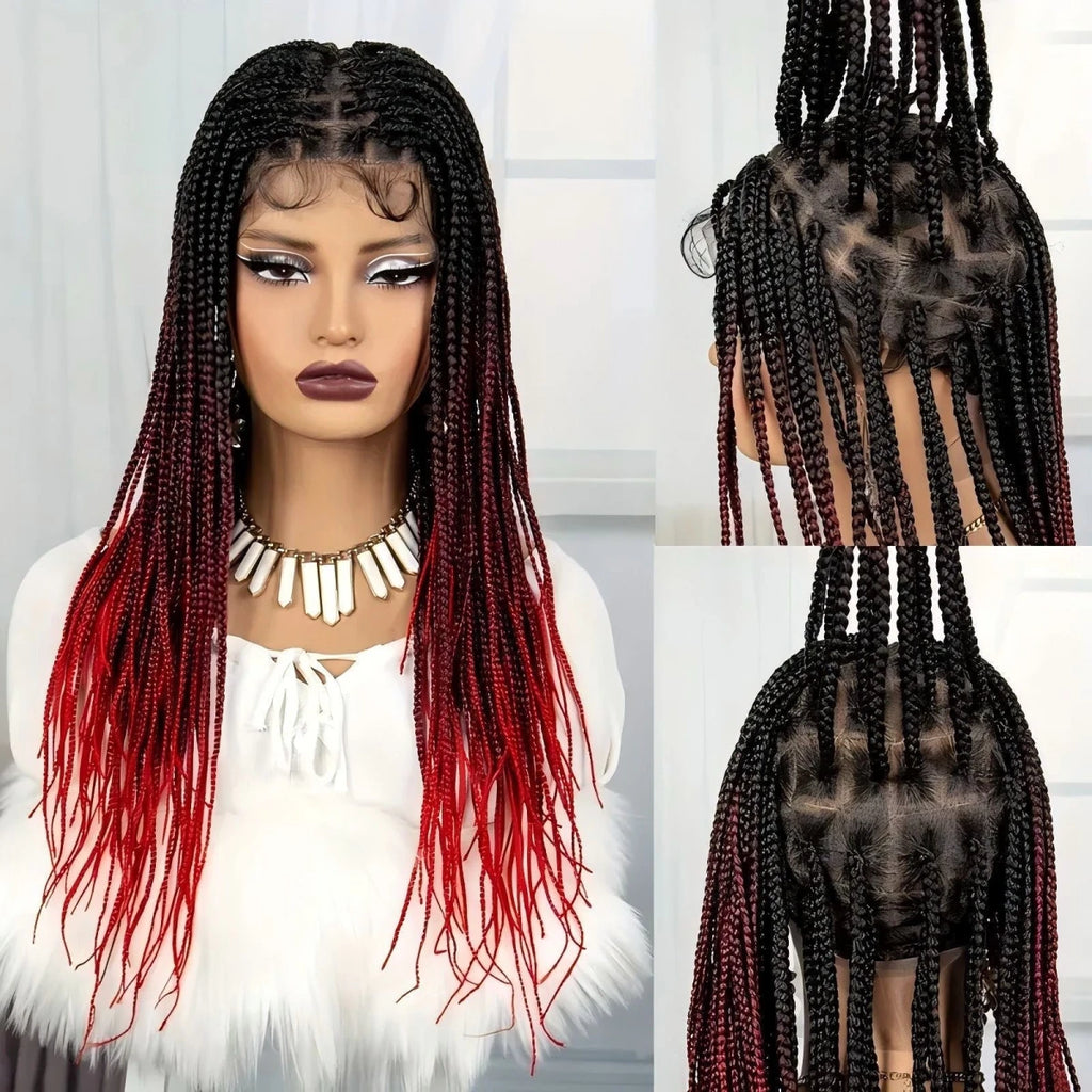 Human Hair Box Braids Wig - Full Lace Hand-Braided Wig - WigWonders
