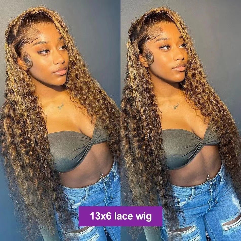 Kinky Curly Lace Front Wig Afro Curly Long Wig - WigWonders