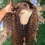 Kinky Curly Lace Front Wig Afro Curly Long Wig - WigWonders