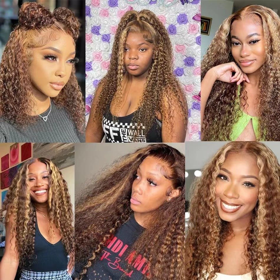 Kinky Curly Lace Front Wig Afro Curly Long Wig - WigWonders
