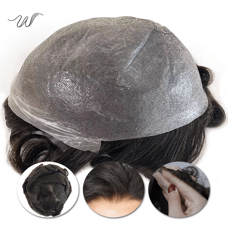 Men’s Thin Skin Hair System – Invisible PU Toupee for Balding - WigWonders
