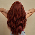 Mid-Length Synthetic Wig with Straight Bangs - WigWonders