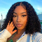 Natural Wave Human Hair Lace Front Wig - No Glue Needed - WigWonders