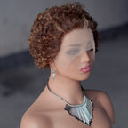 Pixie Curly 13x1 Lace Front Human Hair Wig - Short Bouncy Curls - WigWonders